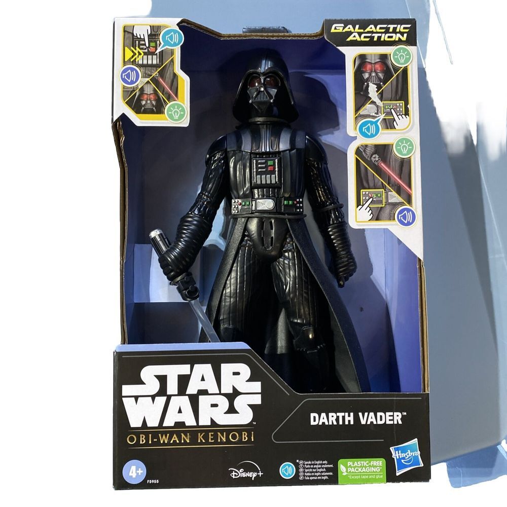 Star Wars Galactic Action Darth Vader Electronic Figure Obi-Wan Kenobi F5955 New